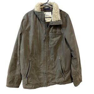 American Eagle Outfitters VTG Mens XL TALL Sherpa Lined Utility Jacket green NWT